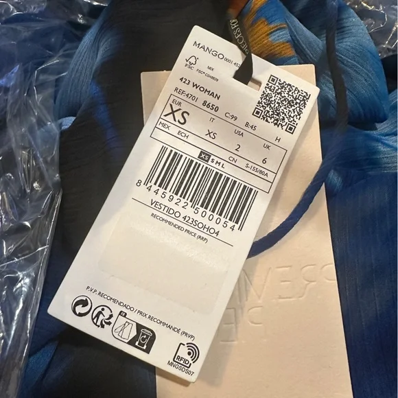 Mango Flower chiffon dress NWT - Picture 7 of 7